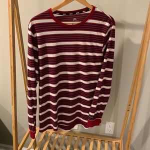 Nike SB Red White Long Sleeve Skateboarding Dri-Fit Size Large